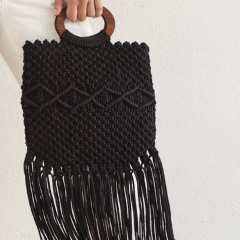 Danielle Nicole | Nwot - Black Macrame/Crochet Fr… - image 2